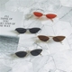 Fengfan với thiết kế thời trang retro retro kính nhỏ kính râm kim loại kính đỏ sao đỏ kính râm nhỏ kính burberry Kính râm