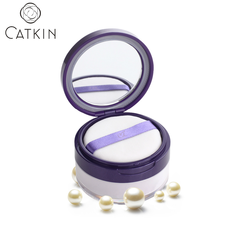 Catkin/卡婷无痕臻白定妆粉珠光蜜粉控油散粉12g 修容遮瑕保湿
