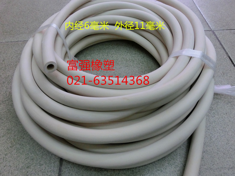 Rubber tube high quality high temperature resistant acid alkali white hose inner 6 mm outer diameter 11 mm per meter price