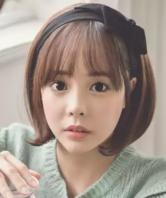 Mini natural small bangs female air bangs Korean thin bangs translucent banghai jiafa matte silk