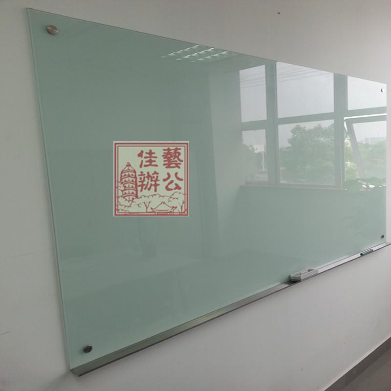 Suzhou custom custom magnetic glass whiteboard Tempered glass whiteboard Suzhou free shipping installation