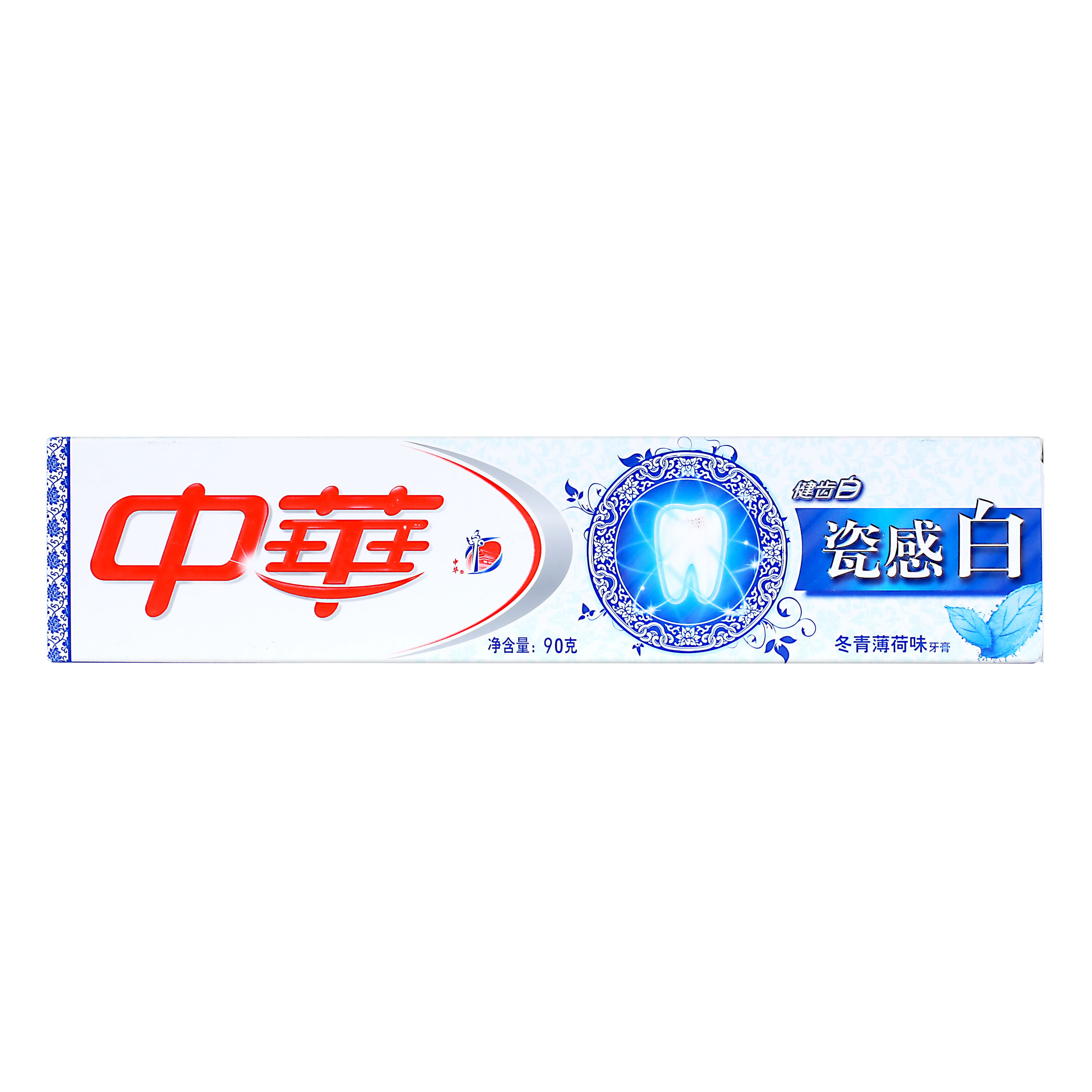 中华瓷感白牙膏90g冬青薄荷味 美白牙齿 清新口气 正品