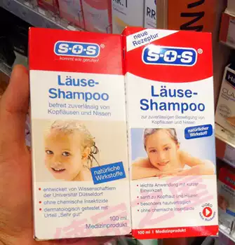 German SOS remove killing head lice, lice, egg medicine, wash water for children and children available