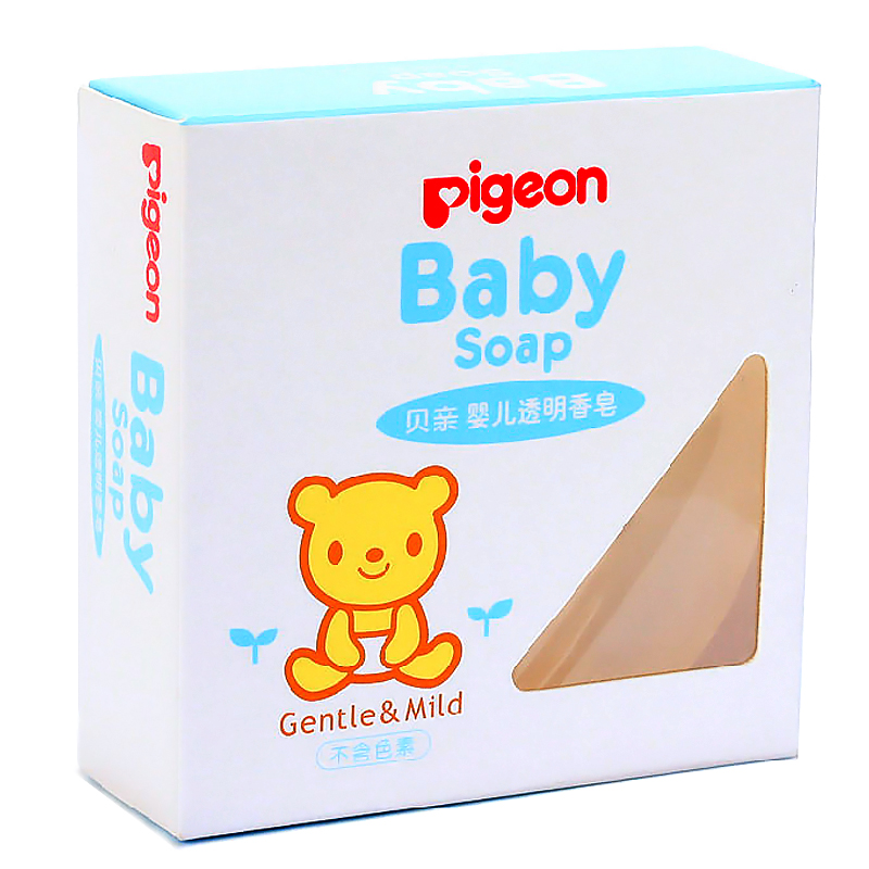 贝亲透明皂宝宝香皂洁面皂洗手皂洗澡洗护用品IA122婴儿透明皂70g