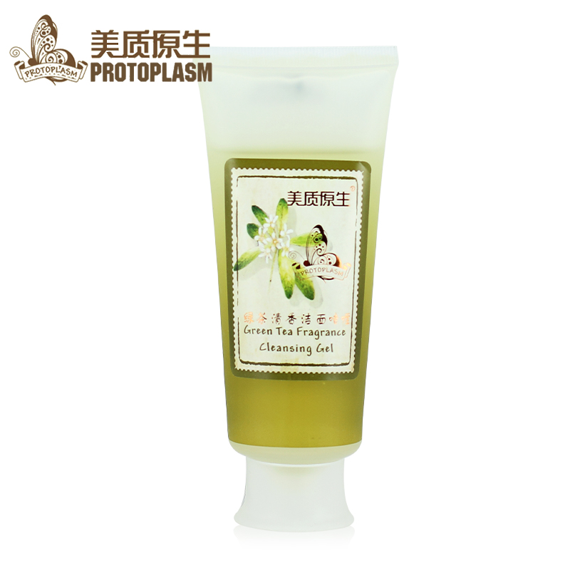 美质原生绿茶清香洁面啫喱100ml洗面奶控油低泡