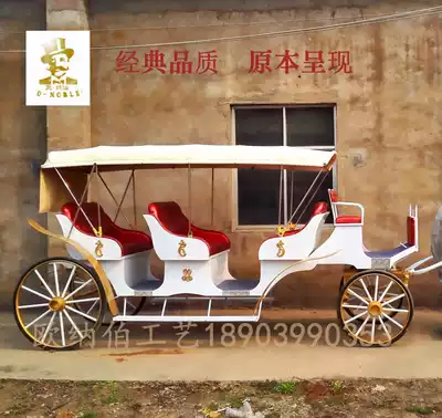 Onabo white copper two-color three-row European sightseeing carriage tour exhibition manor reception carriage customization can be electric