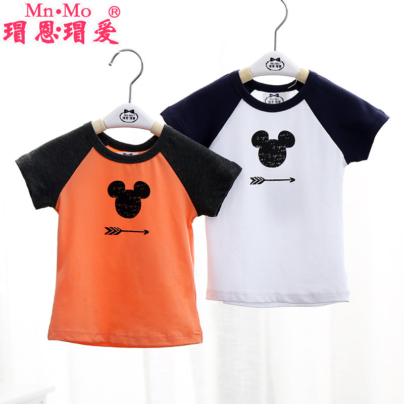 瑁恩瑁爱童装2016新款夏装男女童短袖T恤婴儿上衣儿童宝宝打底衫