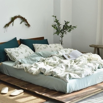 60 gung satin long suede cotton full cotton four sets American field Garden Broken Flowers Little Fresh Pure Cotton Quilt Cover Bed Linen