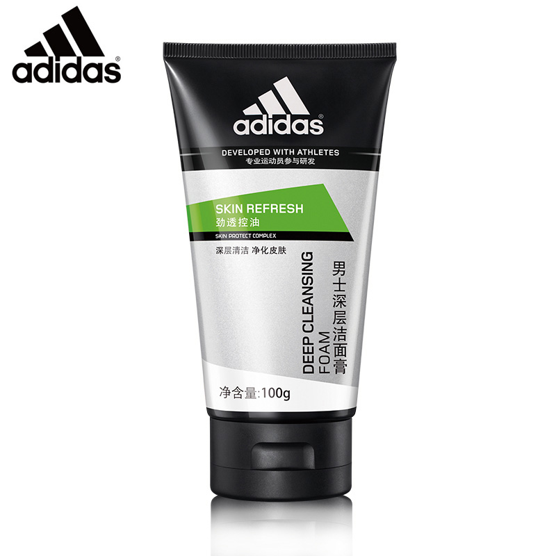 Adidas/阿迪达斯男士劲透控油深层净爽洁面膏控油保湿洗面奶100g
