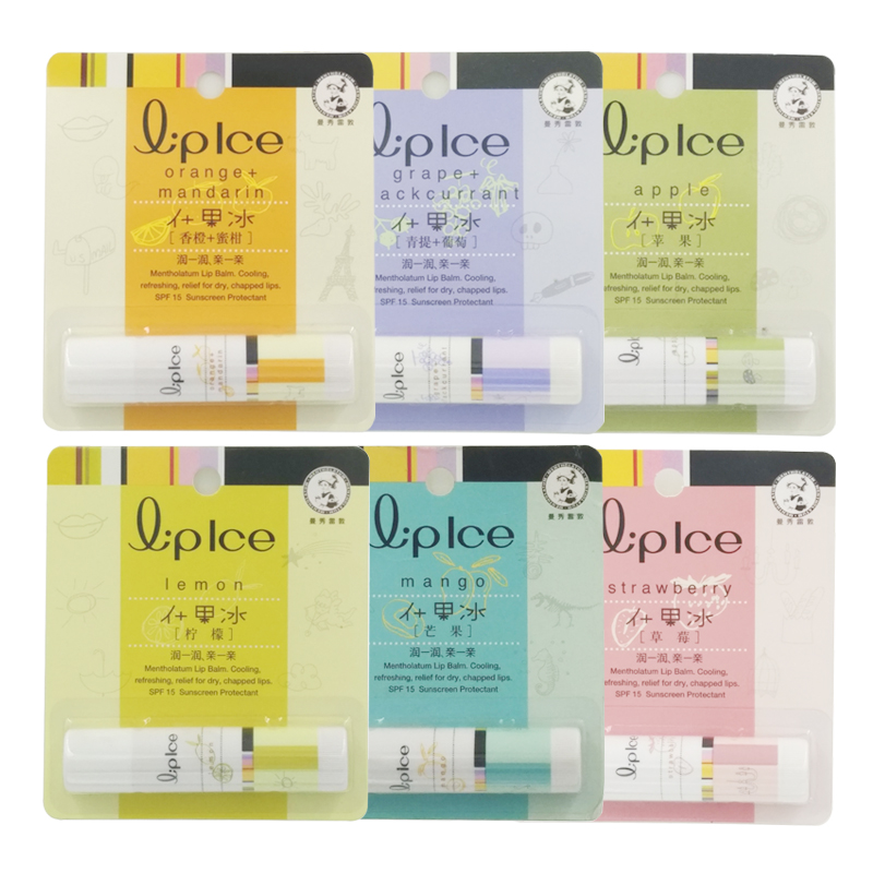 曼秀雷敦 什果冰润唇膏3.5g 柠檬 草莓 芒果 青提+葡萄 香橙+蜜柑