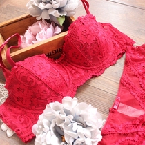 Palace invisible romantic jacquard lace underwear half cup 1 2 cup bridal year festive bra set