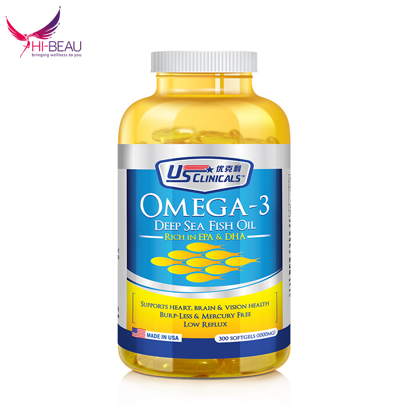 保税发货 优克利深海鱼油软胶囊欧米伽3OMEGA-3深海金枪鱼300粒