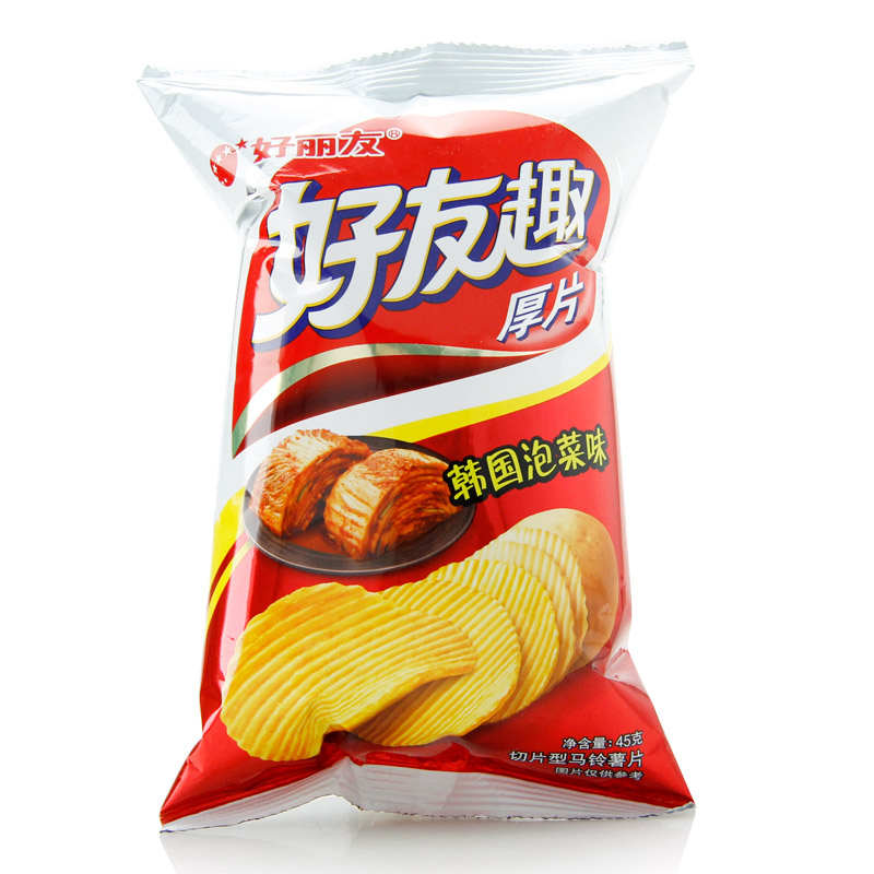 【天猫超市】好丽友 好友趣 切片型马铃薯片（韩国泡菜味）45g/包