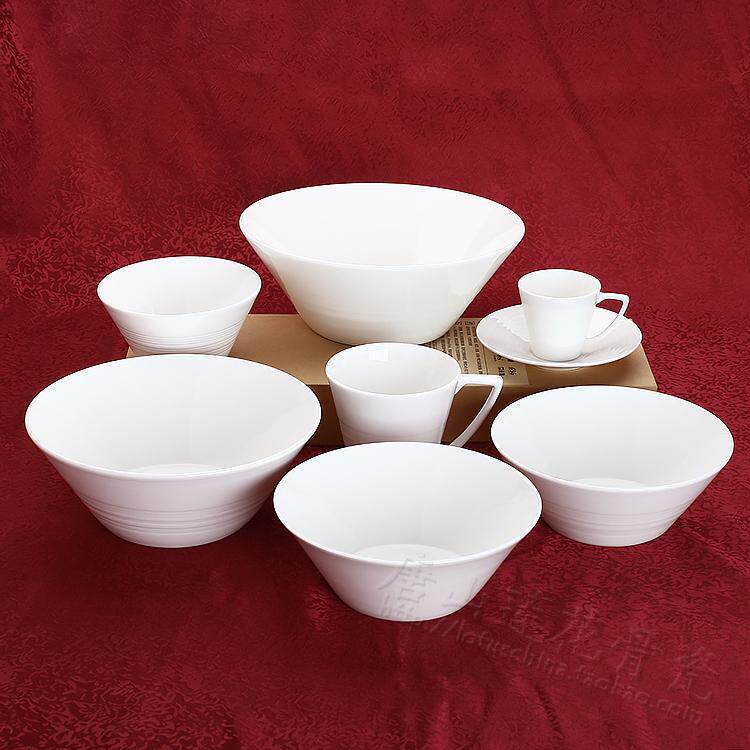 New Venice series V shaped bone porcelain bowl pure white bone porcelain bowl Bone Porcelain Tableware Concentrated Coffee Cup