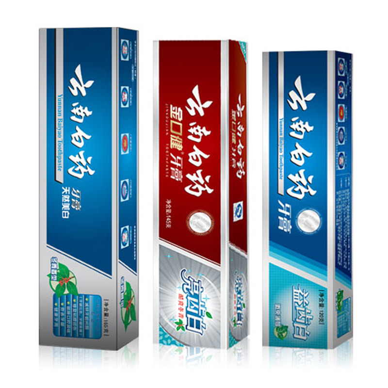 云南白药美白牙膏套装（ 酷爽145g+冬青165g+激爽120g）