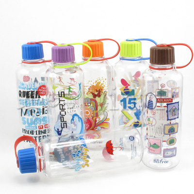 Music clasp Bisfree water Cup student sports kettle portable tea cup plastic water bottle hand Cup ABF643