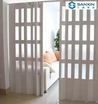 Customized pvc powder room kitchen gas open bathroom powder room living room folding door partition European sliding door