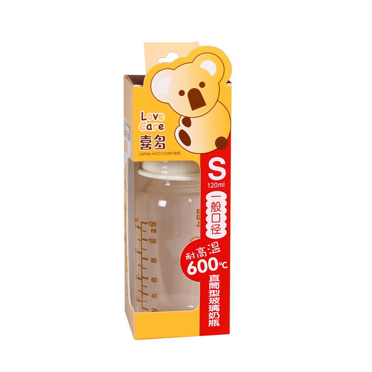 喜多一般直筒耐高温玻璃奶瓶 S 120ML H10004 50661