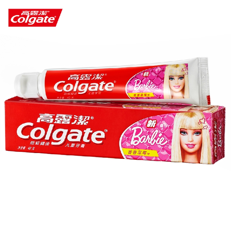 Colgate/高露洁 儿童牙膏水果香型 香香草莓味(芭比娃娃) 40g
