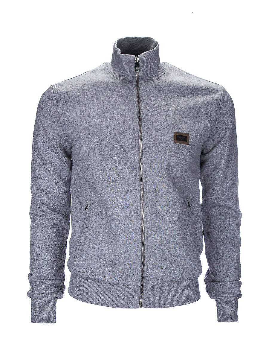 Dolce&Gabbana 灰色拉链插袋长袖外套