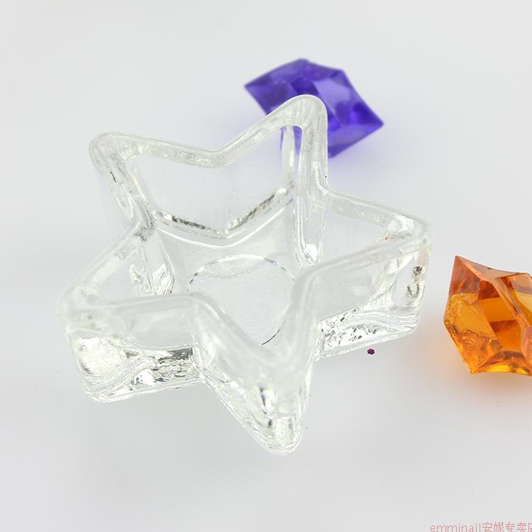 美甲用品工具 水晶杯 无盖玻璃 水晶甲甲专用 梅花型