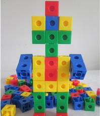 Детский конструктор 幼儿立体方块积木塑料拼插 蒙特教育小方块儿童玩具益智早教积木