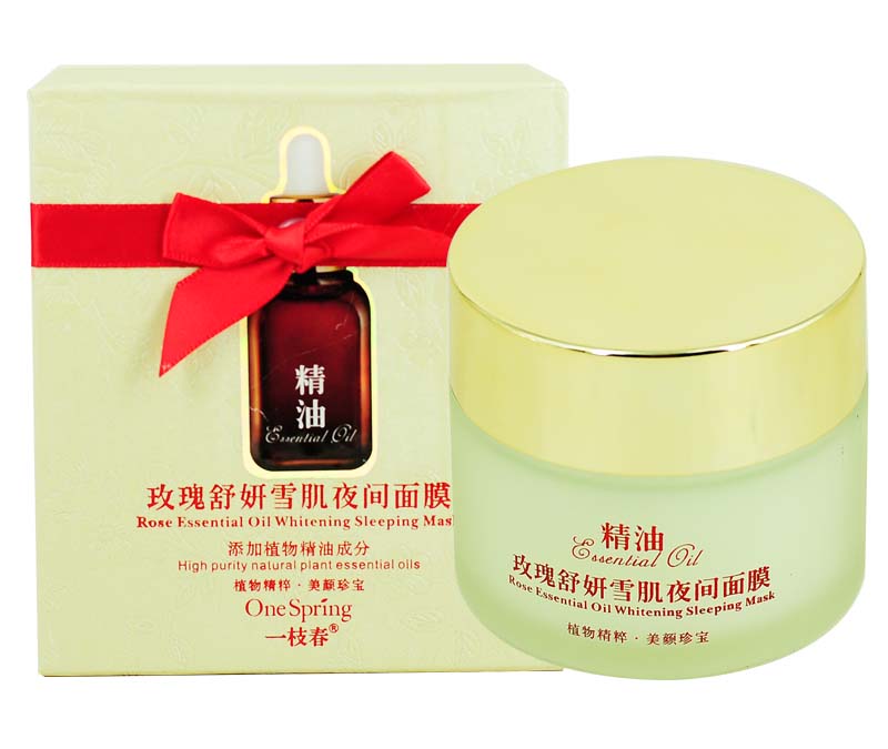 一枝春玫瑰舒妍雪肌夜间面膜100g改善干燥粗糙肌肤滋润免洗面膜