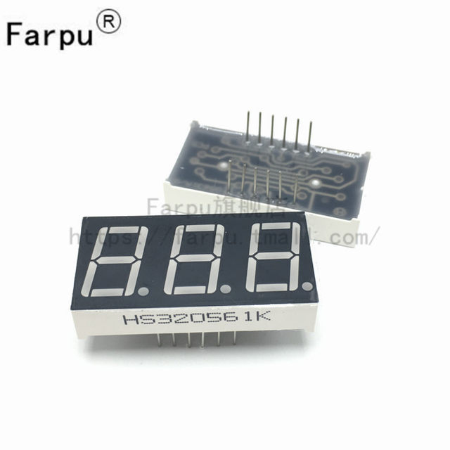 Farpu丨0.56 inch 3-digit/three-digit red digital tube HS310561K common anode/320561K common cathode