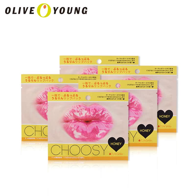 【oliveyoung】Pure Smile 一夜Choosy护唇膜蜂蜜5片  韩国正品