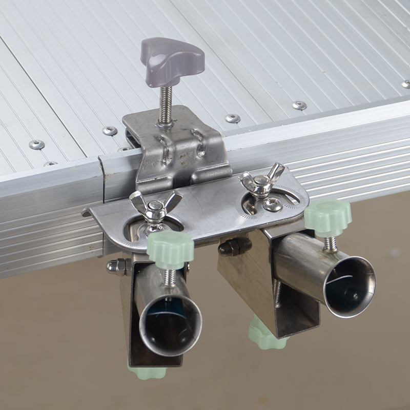 New thickened stainless steel Three sets of mobile universal gun stand Fish Guard Bait Shelf Umbrella Stand Fishing Desk Accessories