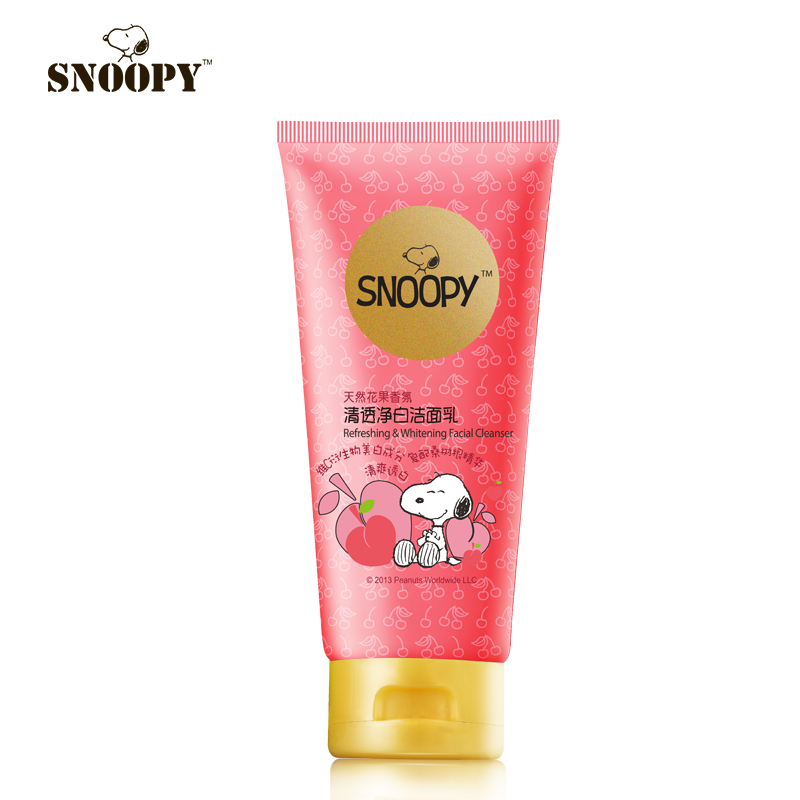 学生青少年化妆品 snoopy史努比清透净白洁面乳80 男女泡沫洗面奶