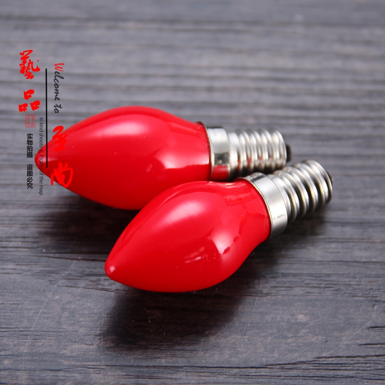 Explosion E12 red candle lamp Lotus lamp Changming Lamp Buddha lamp LED energy-saving light bulb Candle God of wealth table lamp