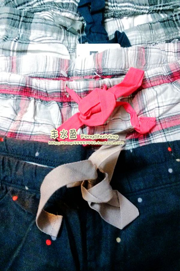 Export European and American sand washed pure cotton female wide leg wide leg sleeping pants home pants