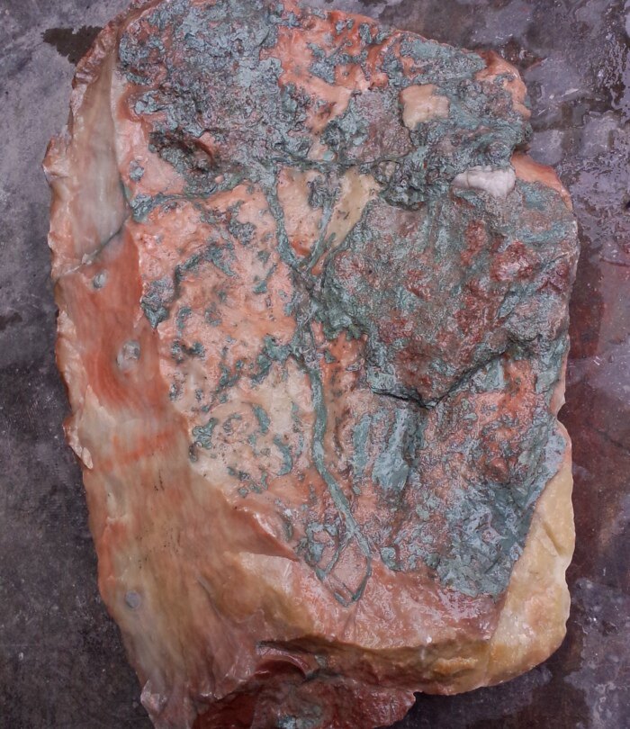 Ning Qiang Coral Jade Petrochemical Stone Original Stone Chishi Stone Engraving Material Water Ripple Fingerprint Boutique Yellow Powder White Tricolor W.