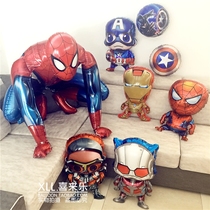 Childrens birthday party decoration Spider-man Captain America aluminum film balloon baby full moon 100 days ornament