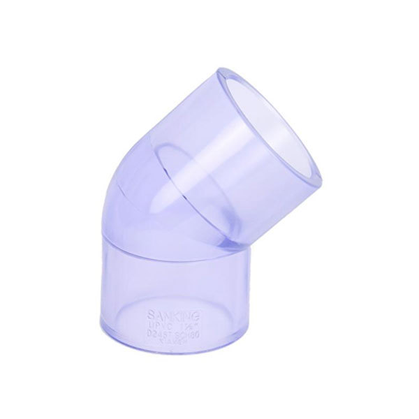 American transparent 45 ° elbow PVC transparent PVC45 ° elbow transparent PVC45 °