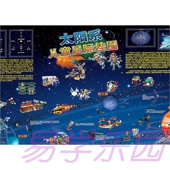 Travel through the nine planets map sun galaxy interstellar wall chart space travel galaxy science knowledge wall chart