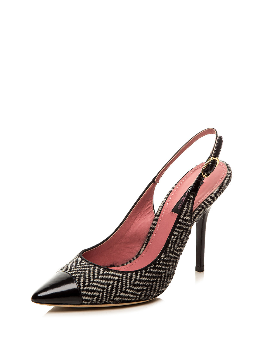 Dolce&Gabbana 黑白拼色开普托拼接高跟鞋