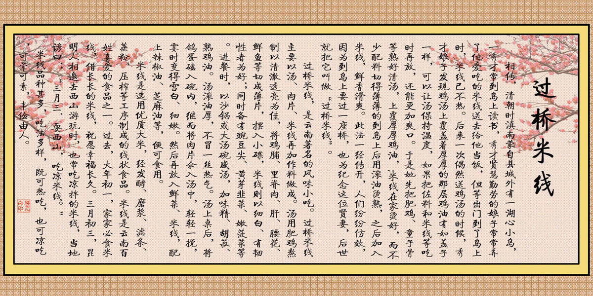 614 Home Poster Exhibition Board Spray-painted Sticker Material 897 Bridge Rice Line Text Introduction