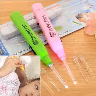 Baby luminous ear spoon LED luminous ear scoop Infant children dig ear treasure ear pick ear pick ear with light dig ear