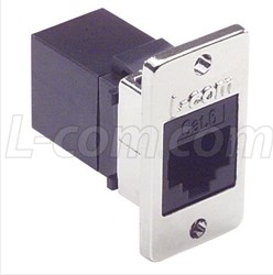 L-COM Panel Mount Unshielded Category 6 Adapter ECF504-C6