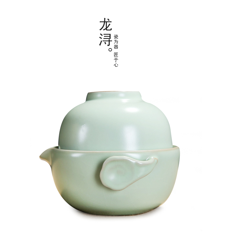 Dragon invertors your up crack cup a pot of tea cup of household ceramics small pot of portable travel kung fu tea set