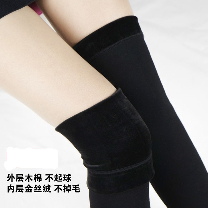 Autumn and Winter Fleece-Lined Thickened Leg Warmers Over-The-Knee Boot Covers Long Tube Socks Extended Knee Protectors Warm Calf Protectors