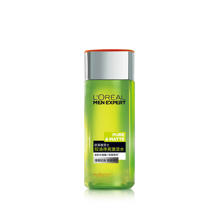 L＇oreal/欧莱雅男士控油净爽激活水130ml 补水爽肤水