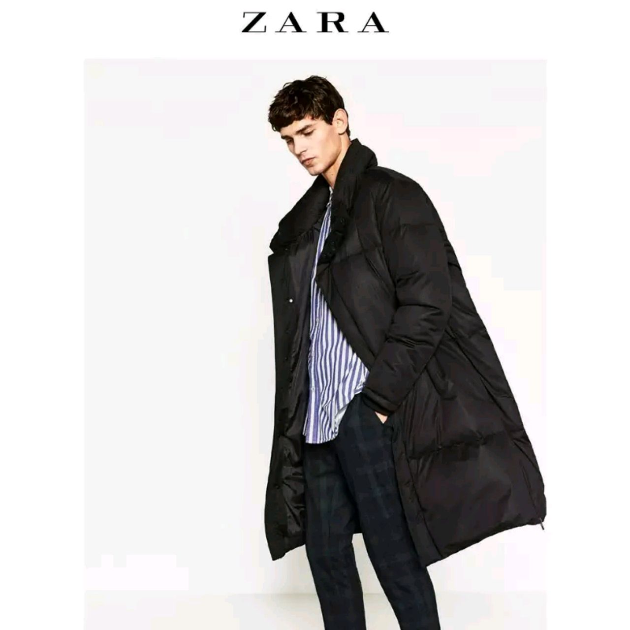 Мужское пальто пуховик Zara men