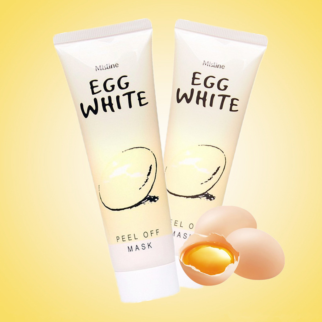 泰国正品Mistine鸡蛋面膜egg胶原美白去黑头粉刺痘印撕拉面膜