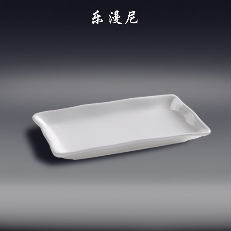 Le diffuse, wave rectangular plate - pure white ceramic tableware hotel hotel western - style food lunch special - shaped plate hot plate