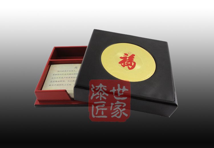 Fuzhou Detire Lacquerware Famous sheet box Customized Fuzhou Sanbao Traditional Process Business Conference Gift Wanfu