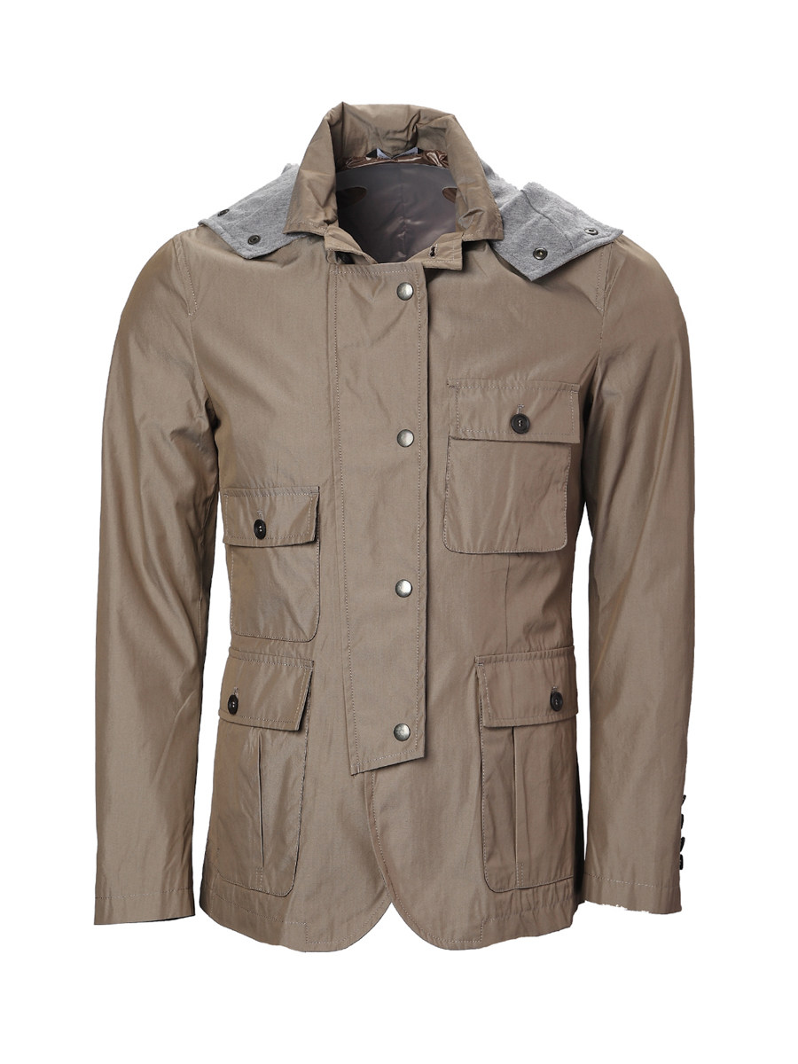 Dolce&Gabbana 深卡其色连帽多袋饰长袖外套