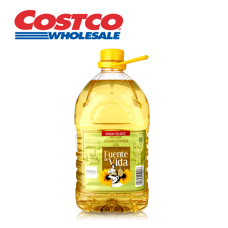 西班牙Fuente de Vida高单元葵花油3L 料理油食用油 无添加Costco